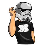 🤓 stormtrooper, star wars, mũ bảo hiểm, cử chỉ telegram sticker
