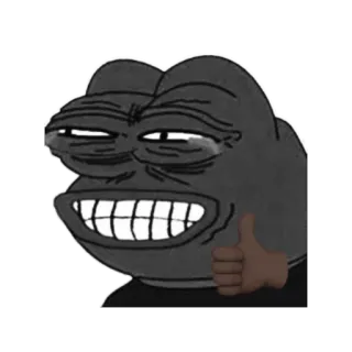 😂 Pepe the Frog pepe, kodok, meme, internet, jempol whatsapp sticker