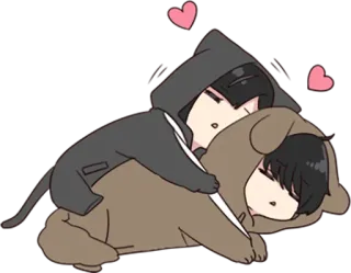 😴 anime, cute, sleeping, love, heart, cartoon telegram sticker