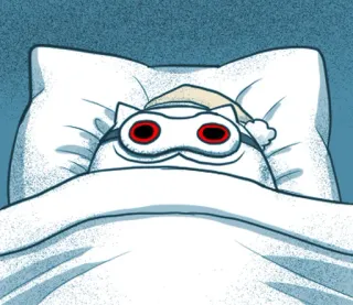 🐱 dormir, cama, travesseiro, noite, sonolento, desenho animado, sonhando telegram sticker