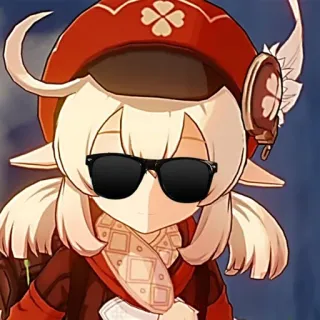 😎 Klee Genshin Impact klee, genshin impact, anime, juego, personaje, gafas de sol telegram sticker