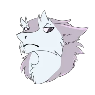 😒 cartoon, animal, dragon, head, sticker, mammal, furry telegram sticker