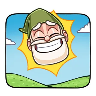 ☀️ desenho animado, elfo, sorrindo, feliz, natureza, céu telegram sticker