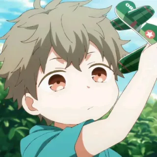 🗝 Anime, Junge, Kind, Flugzeug, Flugzeug, Spielzeug, Süß whatsapp sticker