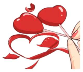 ❣ corazón, amor, san valentín, caramelo telegram sticker