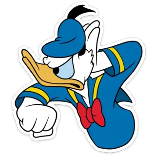 👊 Donald Duck Cartone animato, Paperino, Disney, Personaggio telegram sticker