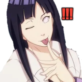😝 Hinata Hyuga Naruto 애니메이션, 만화, 나루토, 히나타, 휴우가, 귀여운, 만화 telegram sticker