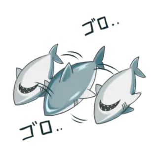 😀 Requin, Dessin animé, Animal, Vie marine, Poisson telegram sticker