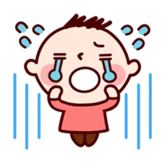 😭 crying, sad, emoji, cartoon, tears, upset telegram sticker
