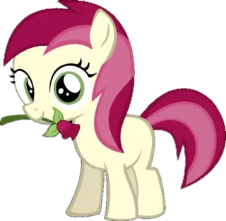 🌹 Pony, Cartoon, Tier, Rose, Süß whatsapp sticker