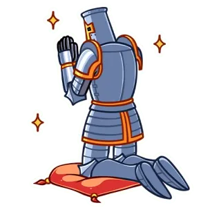 🙏 knight, armor, praying, medieval, fantasy telegram sticker