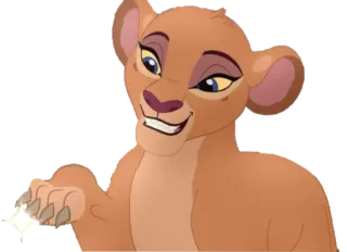 😁 Nala The Lion King lion, lionne, animal, dessin animé, personnage, Nala telegram sticker
