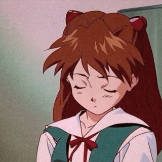 ☺️ Asuka Langley Soryu Neon Genesis Evangelion anime, manga, character, girl, tv show, illustration telegram sticker