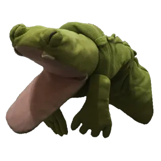 🐊 rã, bicho de pelúcia, brinquedo, pelúcia, verde, réptil whatsapp sticker