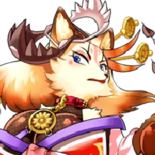 😳 rubah, anime, karakter, kemonomimi, fantasi telegram sticker