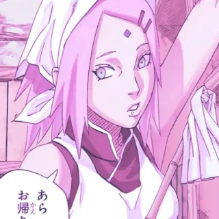 🌸 Sakura Haruno Naruto おかえり anime, manga, japanese, ninja telegram sticker