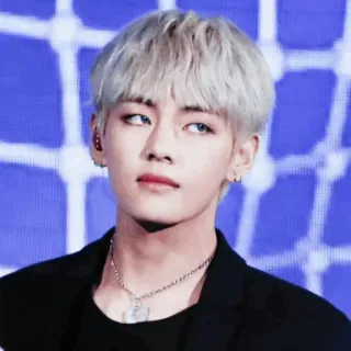 😒 V kpop, idol, singer, portrait, celebrity, music, bts telegram sticker