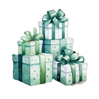 🫥 gifts, presents, bows, celebration, holiday, wrapped, packages telegram sticker