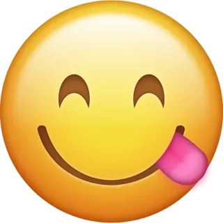 😋 emoji, hungry, delicious, tongue, face, smiling telegram sticker
