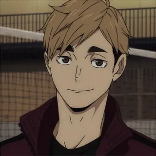 🥞 Shinsuke Kita Haikyuu!! Anime, Kreskówka, Chłopak, Uśmiech, Haikyuu, Shinsuke Kita telegram sticker