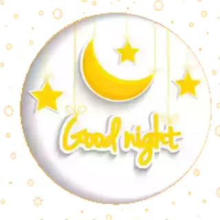 😊 Good night night, moon, stars, sleep, dreams telegram sticker