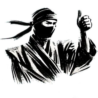 👍 Ninja, Dibujos animados, Máscara, Artes marciales, Luchador whatsapp sticker