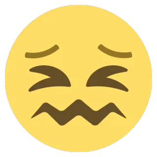 😖 emoji, ausdruck, gesicht, traurig, unglücklich whatsapp sticker