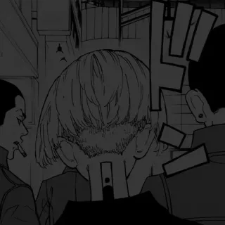 🕳 manga, cigarette, smoke, street telegram sticker