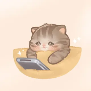 ✨ kapebeans gato, fofo, animal, gatinho, emoji, kawaii, telefone telegram sticker