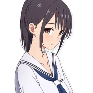 😏 Anime, Mädchen, Schuluniform, Süß, Cartoon, Japanisch, Manga telegram sticker