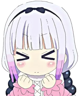 🐉 Kanna Kamui Miss Kobayashi's Dragon Maid Anime, Kanna Kamui, Dragon Maid, lindo, kawaii, chibi, Manga telegram sticker