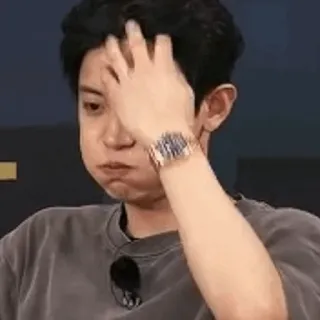 📀 kpop, person, man, asian, facepalm, expression telegram sticker
