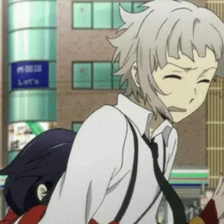 🗝 Atsushi Nakajima Bungo Stray Dogs 애니메이션, 나카지마 아츠시, 문호 스트레이독스, 애니 남캐, 치비, 귀여운, 스티커 telegram sticker