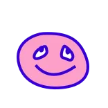 💥 Emoji, Faccina, Rosa, Cartone animato, Carino telegram sticker