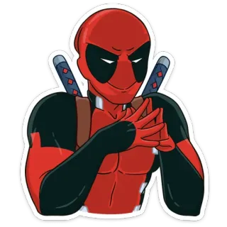 😈 Deadpool Deadpool, Marvel, Superbohater, Komiksy, Naklejka telegram sticker