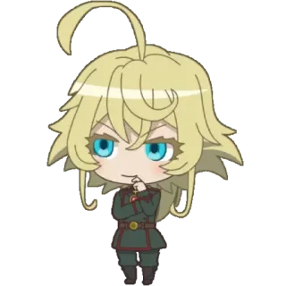 😏 Tanya Degurechaff Saga of Tanya the Evil Anime, Chibi, Militär, Tanya Degurechaff, Saga der Tanya, das Teufelsmädchen whatsapp sticker