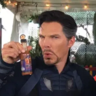 😗 Doctor Strange superhéroe, Marvel, Doctor Strange, magia, poción, Benedict Cumberbatch, personaje de película, película telegram sticker