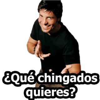 🤨 ¿Qué chingados quieres? espanhol, ofensivo, expressão, pergunta telegram sticker