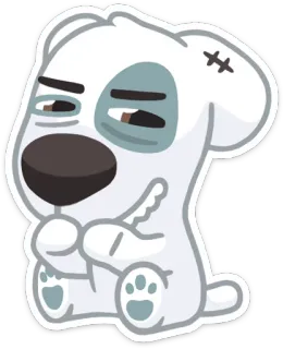😈 perro, dibujo animado, pegatina, animal whatsapp sticker