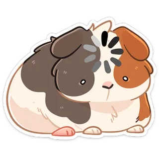 🫥 cobaya, mascota, animal, roedor, lindo, pegatina telegram sticker