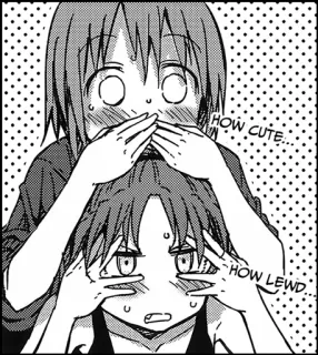 😳 HOW CUTE... HOW LEWD... anime, manga, cute, lewd telegram sticker