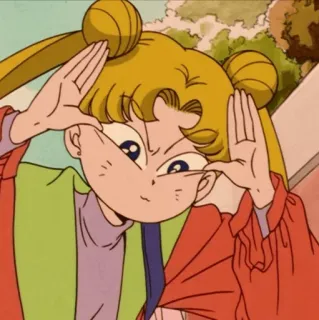 🌿 Sailor Moon anime, sailor moon, cartoon, girl, kawaii telegram sticker