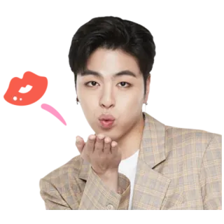 😘 pria, ciuman, korea, orang, aktor telegram sticker