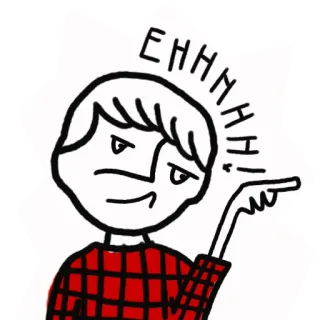 👉 EHHH! irritado, bravo, gesto, boneco palito, exasperado, indignado telegram sticker