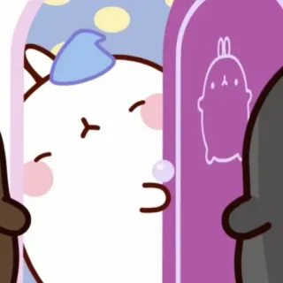 🌟 molang, pui pui molcar, cute, sticker, cartoon telegram sticker