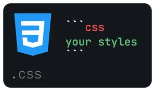 ⌨️ CSS your styles .CSS CSS, programmazione, codifica, sviluppo web, stili telegram sticker