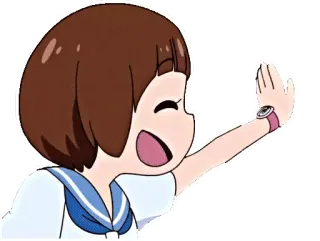 🤚 Mako Mankanshoku Kill la Kill 애니메이션, 킬라킬, 만칸쇼쿠 마코, 파도, 만화, 귀여운 telegram sticker