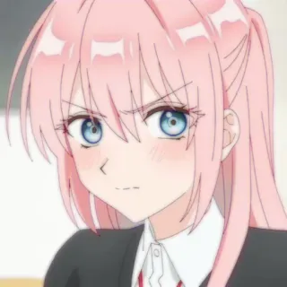 🔮 Anime, ragazza, capelli rosa, carina, Manga whatsapp sticker