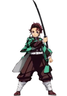 🙂 Tanjiro Kamado Demon Slayer Anime, Demon Slayer, Tanjiro, Spada, Combattimento, Katana whatsapp sticker