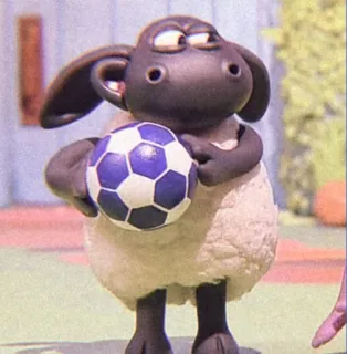 🧸 Shaun the Sheep 羊, アニメ, サッカー, 動物, ボール, ひつじのショーン telegram sticker